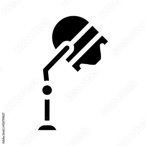 stationery hairdyer glyph icon vector. stationery hairdyer sign. isolated contour symbol black illustration