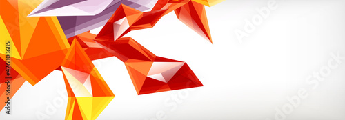 Vector 3d triangles and pyramids abstract background for business or technology presentations, internet posters or web brochure covers