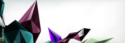 Vector 3d triangles and pyramids abstract background for business or technology presentations, internet posters or web brochure covers