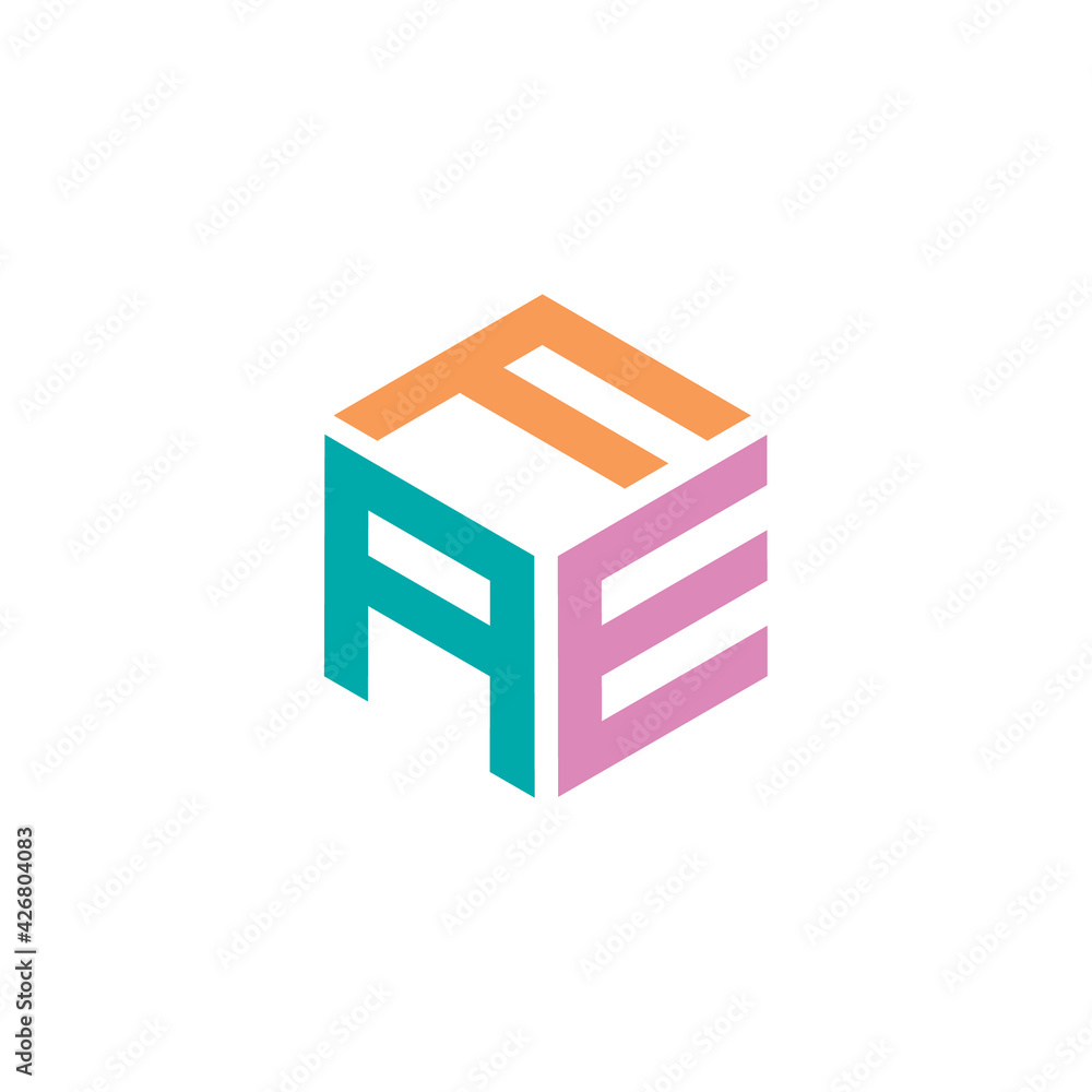 Hexagon shape with the letters FAE Hexagon shape with the letters FAE