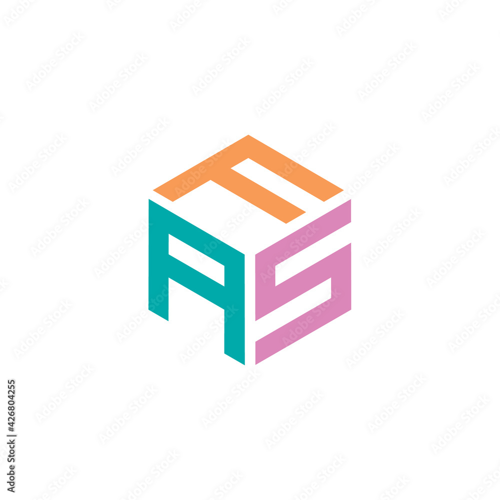 Hexagon shape with the letters FAS Hexagon shape with the letters FAS