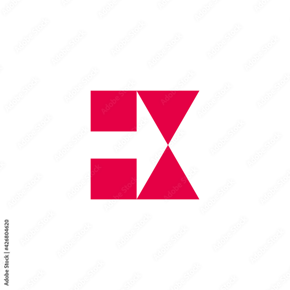 abstract letter x right arrow geometric logo vector abstract letter x right arrow geometric logo vector