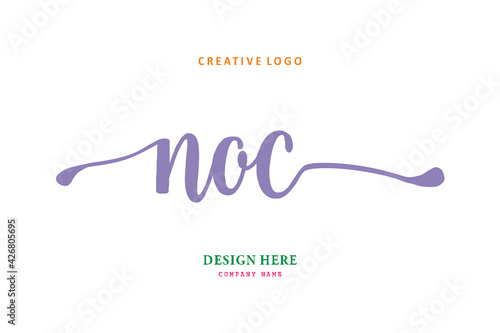 NOC lettering logo is simple, easy to understand and authoritative