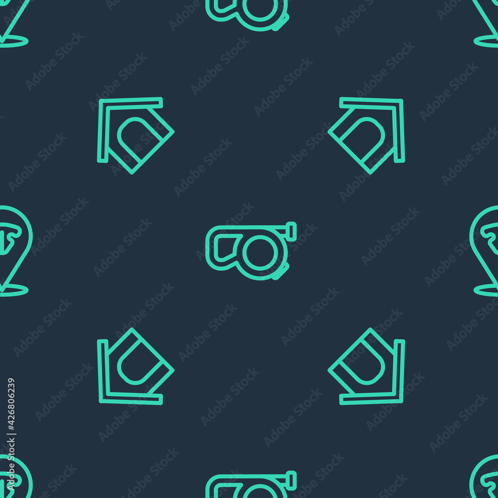 Set line Retractable cord leash, Dog house and Cat nose on seamless pattern. Vector Set line Retractable cord leash, Dog house and Cat nose on seamless pattern. Vector