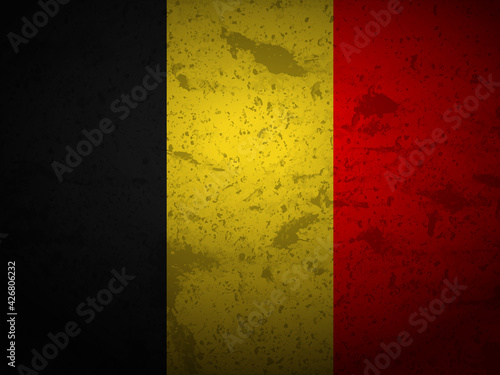 Grunge Belgium flag