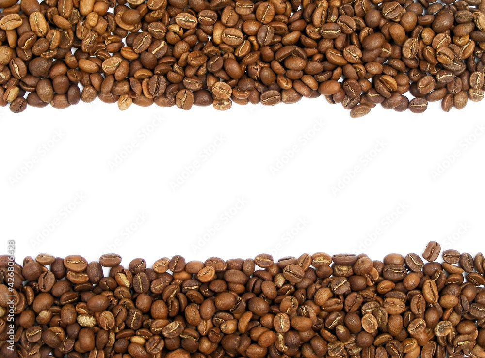 Background from coffee beans. Coffee beans isolated on white background
Background from coffee beans. Coffee beans isolated on white background