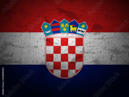 Grunge Croatia flag