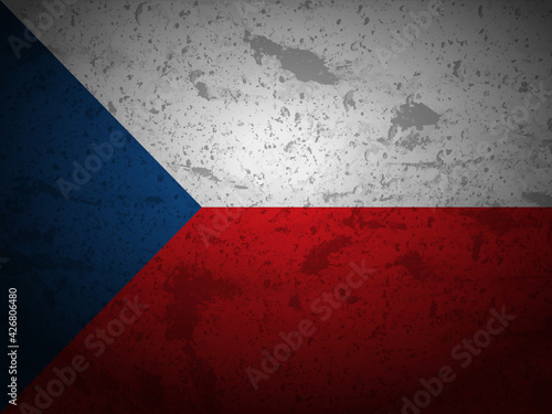 Grunge Czech Republic flag