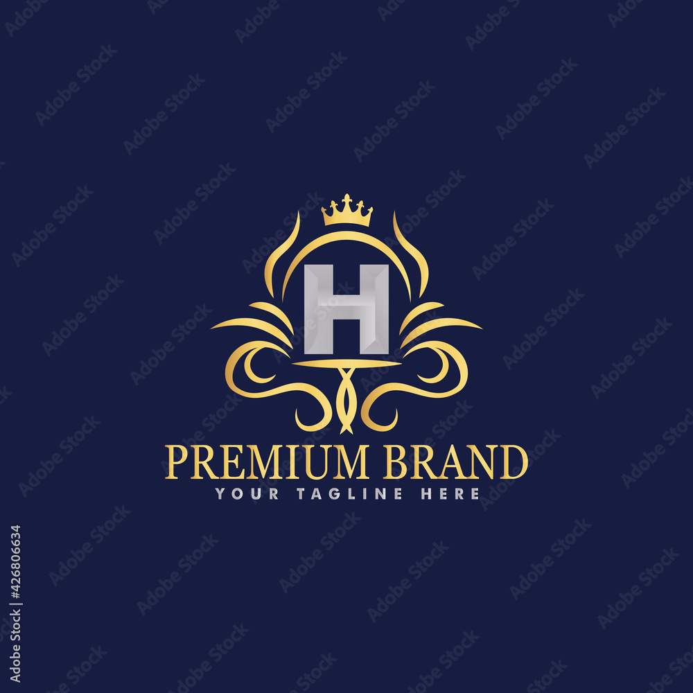 Golden luxury logo design Golden luxury logo design