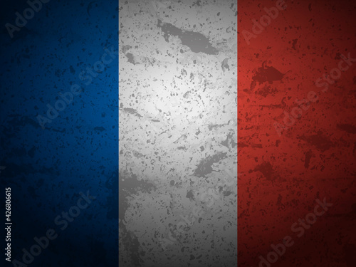 Grunge France flag