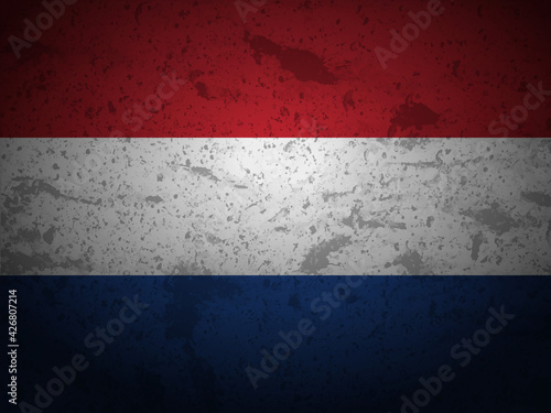 Grunge Netherlands flag