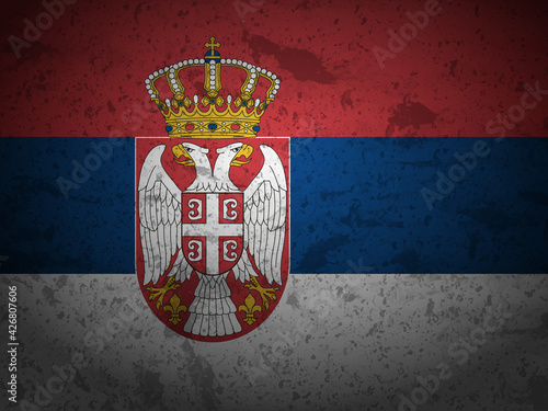Grunge Serbia flag