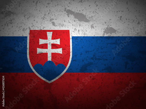 Grunge Slovakia flag