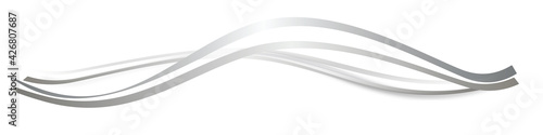 Welle Grau Silber Wellen Band Banner