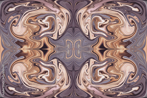 Wallpaper Mural Collage in abstraction using distortion of the color and shape of the layer with its repetition. Torontodigital.ca