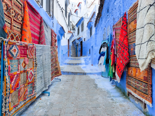 Alley at Old Town Chefchaouen, Morocco © MFT Media