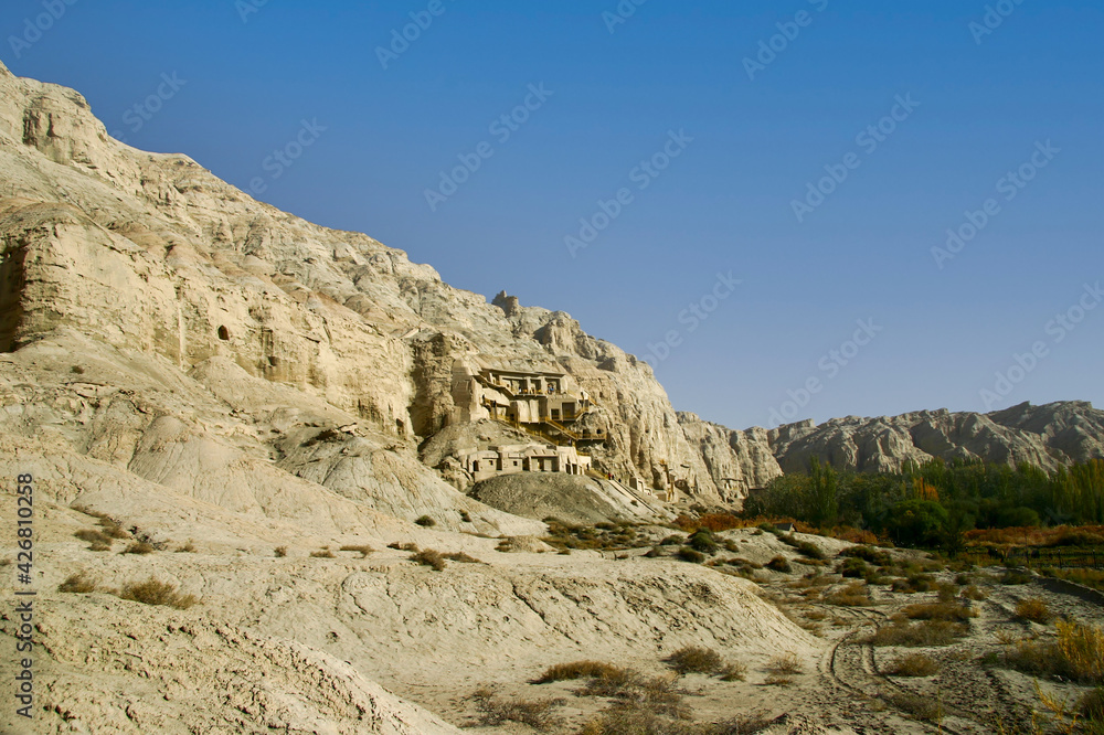 Kizil Caves, the ancient Buddhist cave-temples on the silk road in Xinjiang, China