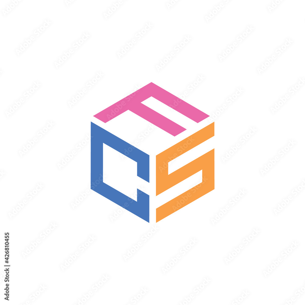 Hexagon shape with the letters FCS Hexagon shape with the letters FCS