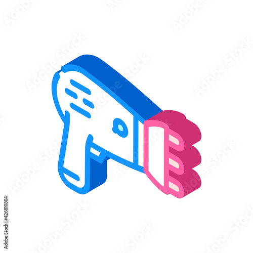 hair dryer device isometric icon vector. hair dryer device sign. isolated symbol illustration