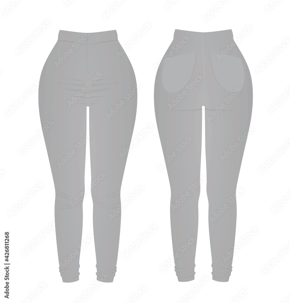 Grey tight pants. vector illustration Grey tight pants. vector illustration