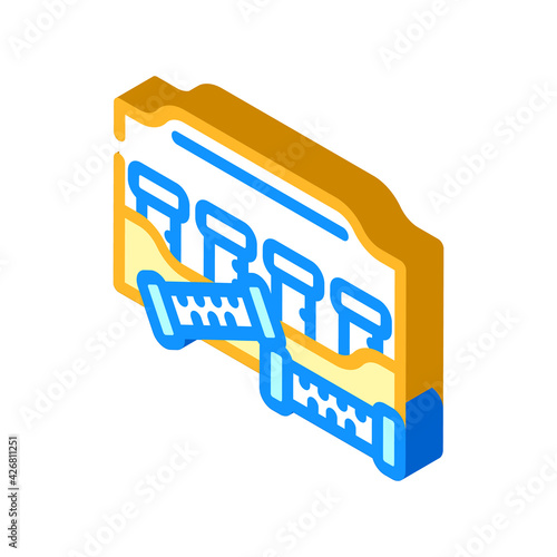thermo curlers isometric icon vector. thermo curlers sign. isolated symbol illustration