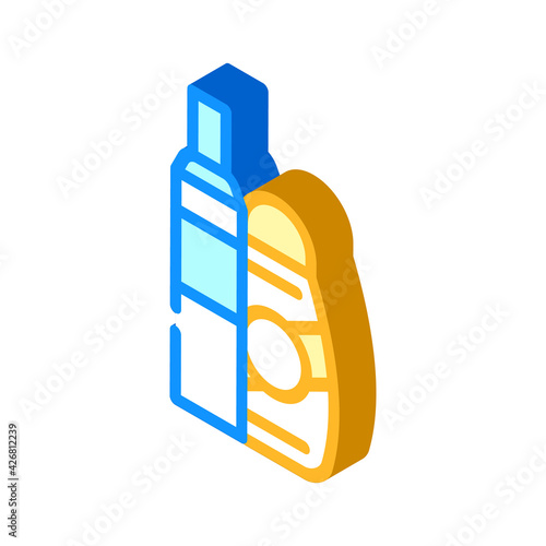 air conditioning hair isometric icon vector. air conditioning hair sign. isolated symbol illustration