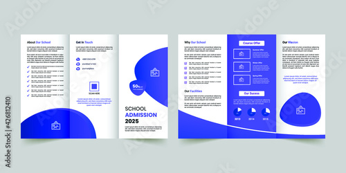 Education trifold brochure trifold template