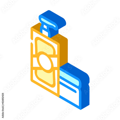 balm for hair isometric icon vector. balm for hair sign. isolated symbol illustration