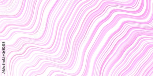 Light Pink, Yellow vector backdrop with curves.