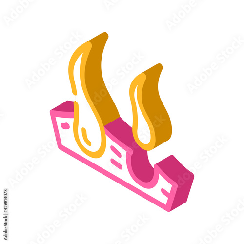 hair loss isometric icon vector. hair loss sign. isolated symbol illustration