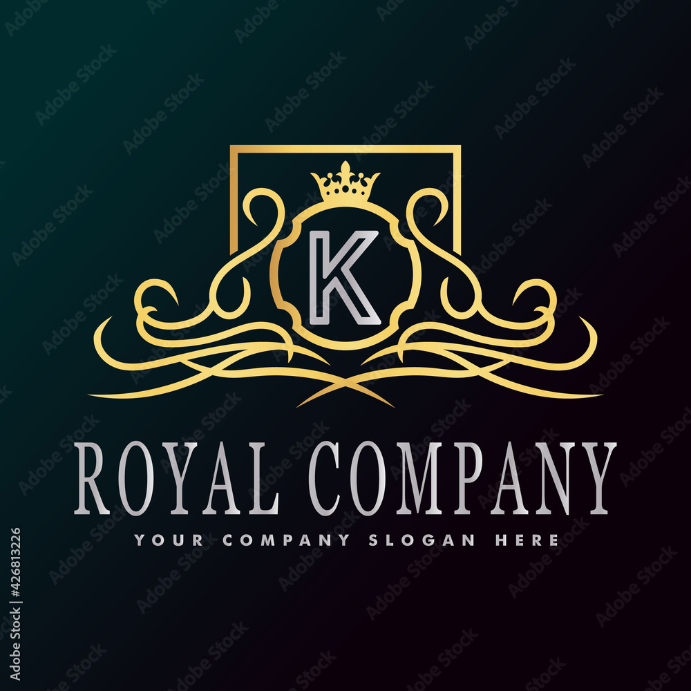 Golden luxury logo design Golden luxury logo design