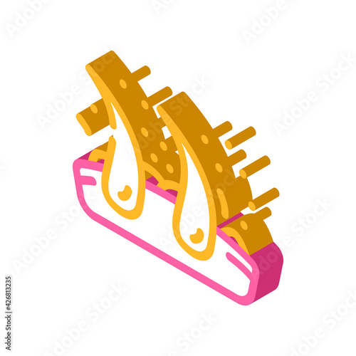 dandruff hair isometric icon vector. dandruff hair sign. isolated symbol illustration