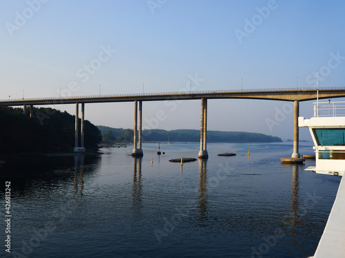 The famous bridge connecting Vindeby and Svendborg Funen Fyn in Denmark photo