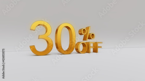 30 percent Discount 3D rendering