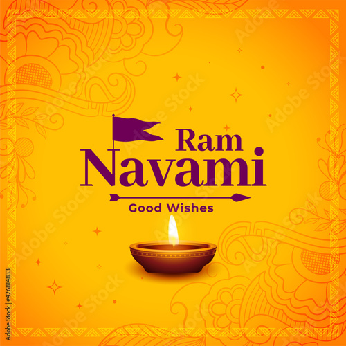 ram navami festival yellow card design