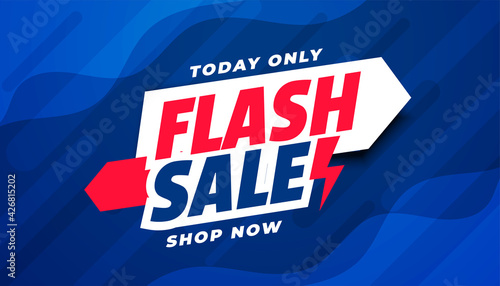 flash sale blue banner design