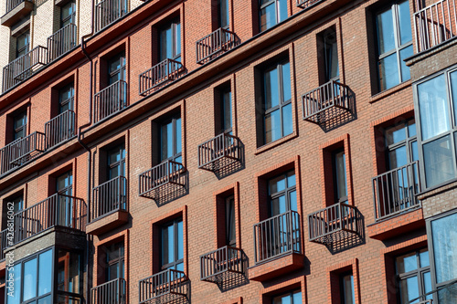 brick building facade background