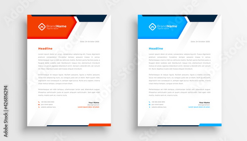modern letterhead business template design set
