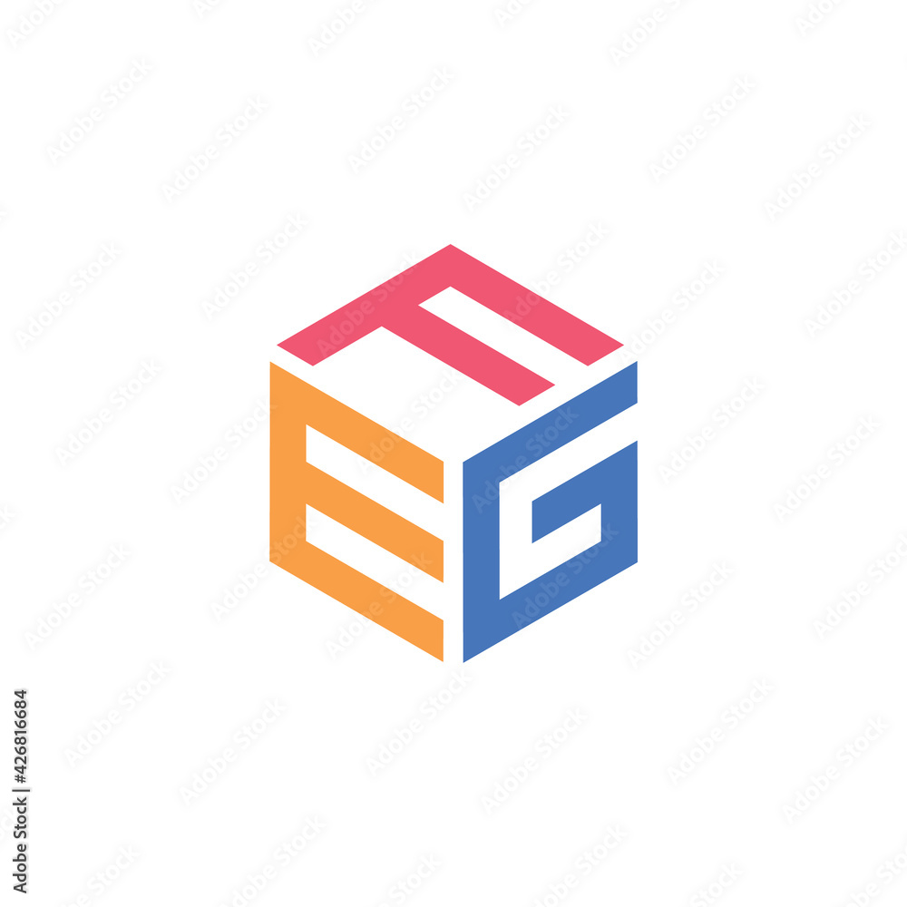 Hexagon shape with the letters FEG Hexagon shape with the letters FEG