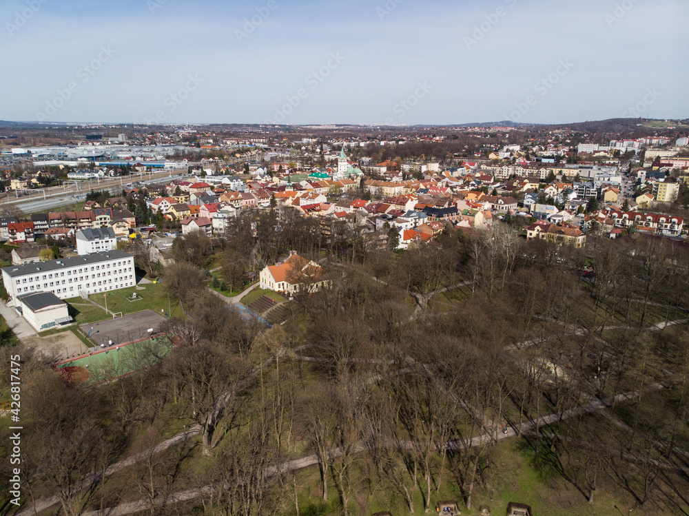 Skawina w słoneczny dzień/Skawina town on a sunny day, Lesser Poland, Poland