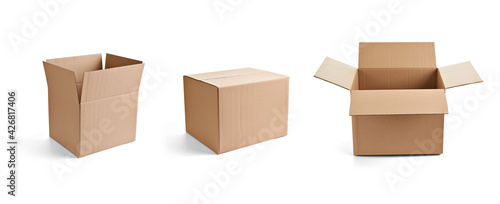 box package delivery cardboard carton shipping packaging gift pack container storage post send transport photo