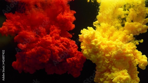 Beautiful colored background. Paint under water