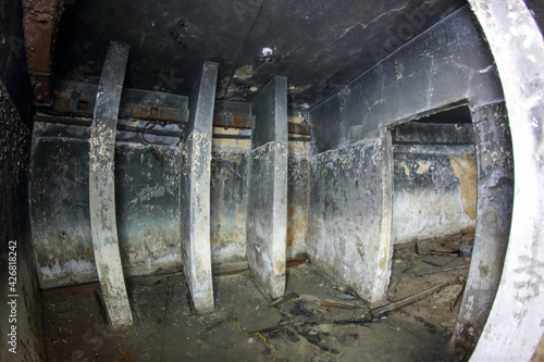 chambres de bunker vides abandonnées
