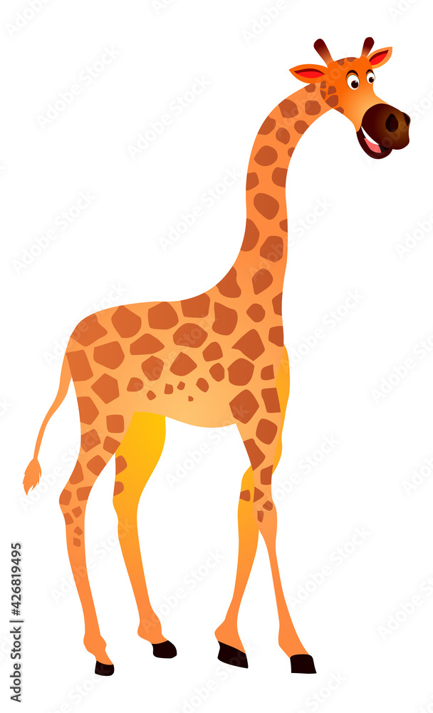 Giraffe African animal vector illustration