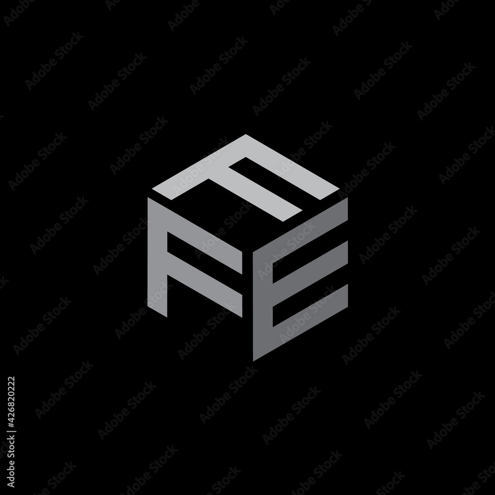 Hexagon shape with the letters FFE Hexagon shape with the letters FFE
