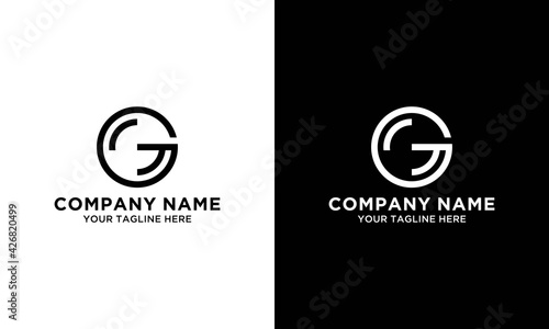 Letter GG logo icon logo design vector template on a black and white background.