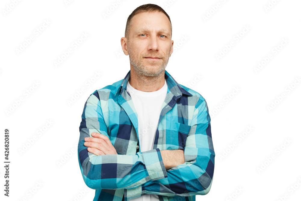 Bearded man portrait isolated on white background Bearded man portrait isolated on white background