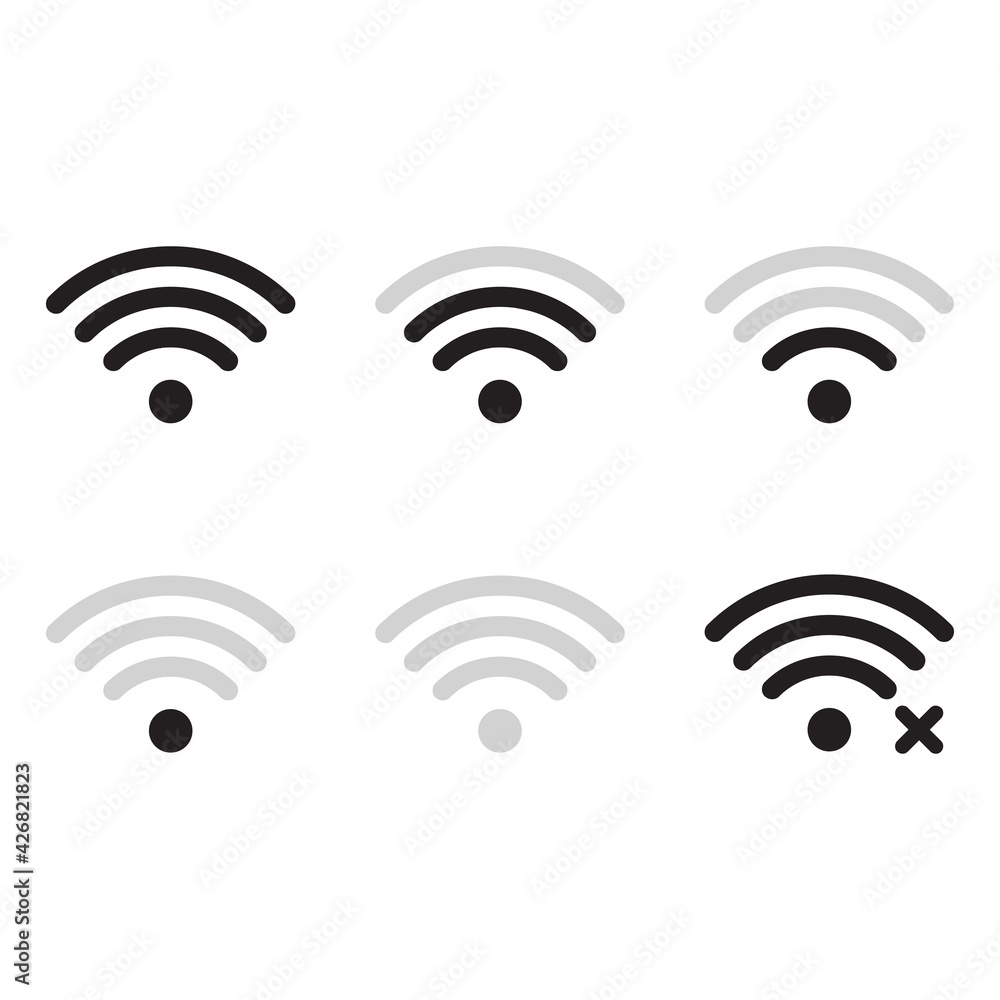 wifi icon on white background wifi icon on white background