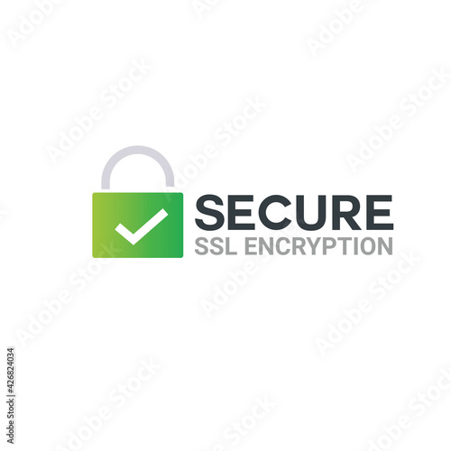 Secure Ssl Encryption Logo, Secure Connection Icon Vector Illustration, Ssl Certificate Icon, Secure SSL Encryption Vector Illustration
