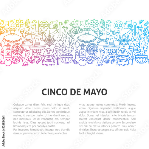 Cinco de Mayo Line Template